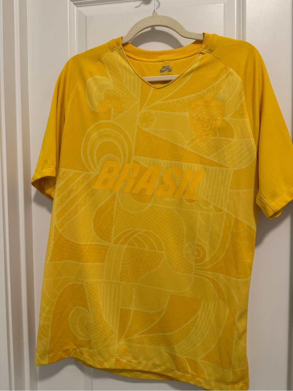 Nike Yellow Brasil Graphic Soccer Tee